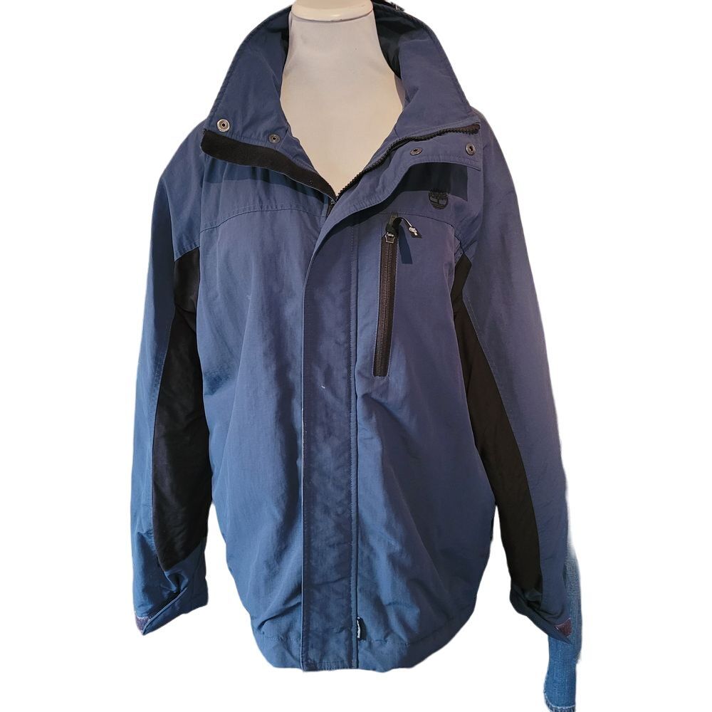 Timberland Weathergear Waterproof‎ Coat Parka Mens Large Teal and Black Jacket
